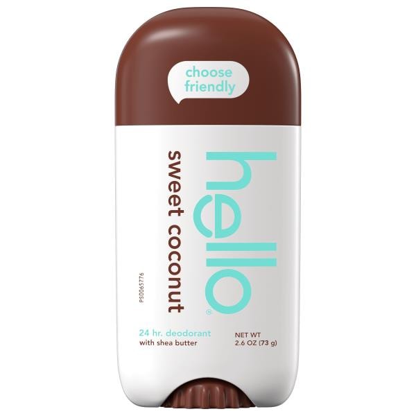 Hello Sweet Coconut Aluminum Free Deodorant for Women and Men with
