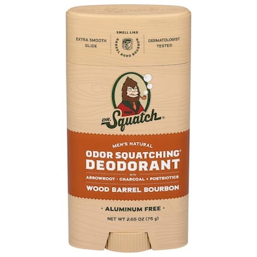 Dr. Squatch Odor Squatching Aluminum Free Men's Natural Wood Barrel Bourbon Deodorant