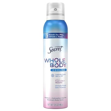 Secret Whole Body 72 Hr Cooling Fresh Lilac + Waterlily Deodorant Body Spray