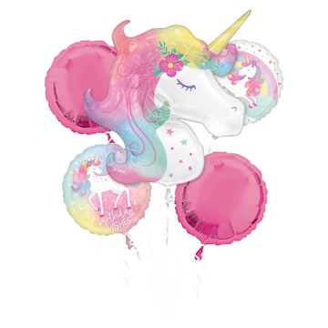 Unicorn Birthday Balloon Bouquet