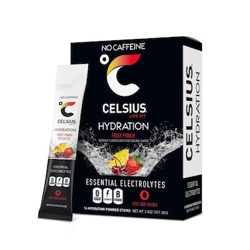 Celsius Hydration Fruit Punch Flavor, Essential Electrolyte Packets