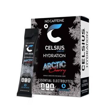 Celsius Hydration Arctic Cherry Flavor, Essential Electrolyte Packets