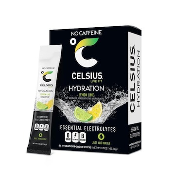 Celsius Hydration Lemon Lime Flavor, Essential Electrolyte Packets