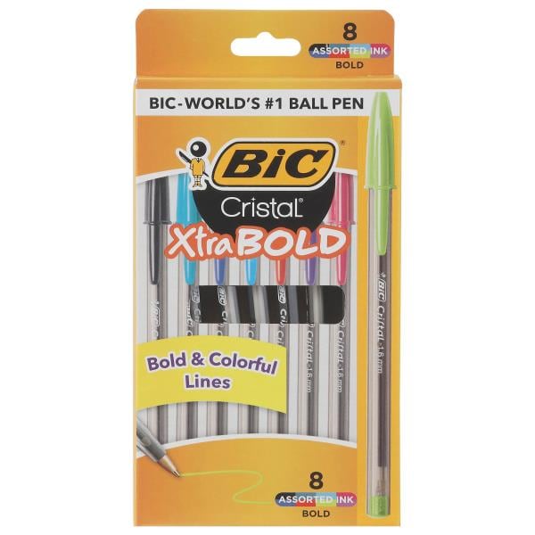 BiC Cristal Ball Pen, Assorted Ink, Xtra Bold | Publix Super Markets