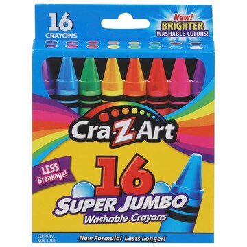 Cra-Z-Art Crayons, Washable, Super Jumbo