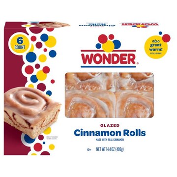 Wonder Cinnamon Rolls, Glazed