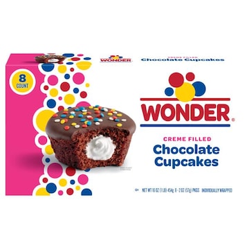 Wonder Chocolate Cupcakes, Creme Filled