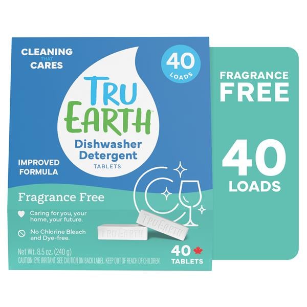 Tru Earth Tru Earth Dishwasher Detergent Tablets, Fragrance-Free