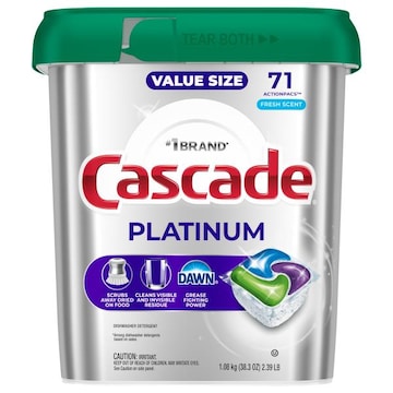 Cascade Platinum ActionPacs Fresh Scent Dishwasher Detergent Value Size