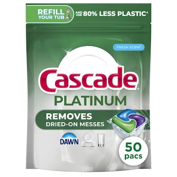 Cascade Cascade Platinum Dishwasher Detergent Fresh, 50ct