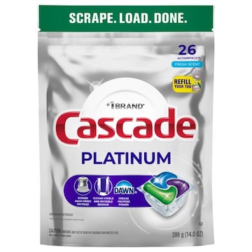 Cascade Platinum ActionPacs Fresh Scent Dishwasher Detergent