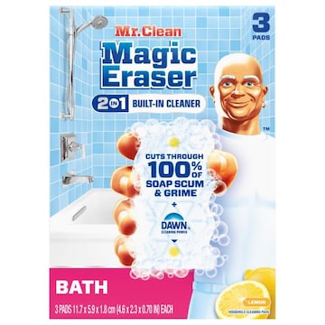 Mr. Clean Magic Eraser 2 in 1 Built-In Bath Lemon Cleaner
