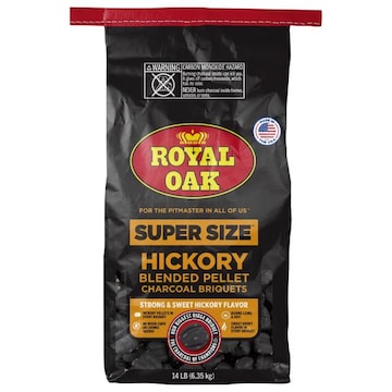 Royal Oak Charcoal Briquets, Hickory Blend Pellet, Super Size