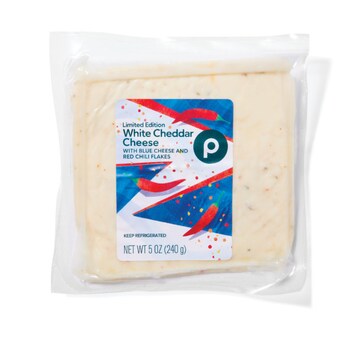 Publix Limited Edition White Cheddar Cheese with Blue Cheese, and Red Pepper Flakes