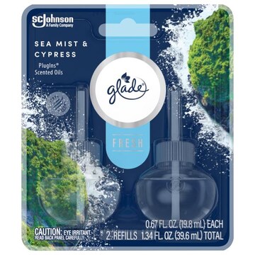 Glade PlugIns Scented Oil Refills, Sea Mist & Cypress