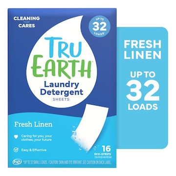 Tru Earth Laundry Detergent Sheets, Fresh Linen, 16-Sheets
