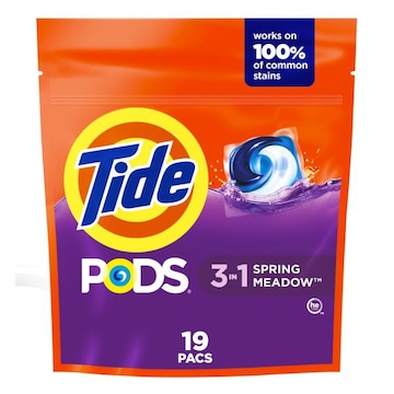 Tide PODs Laundry Detergent, 19 Count, Spring Meadow Scent