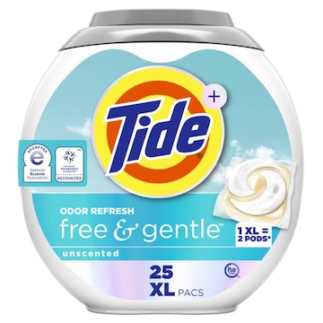 Tide PODS Free and Gentle Odor Refresh, 25 Count