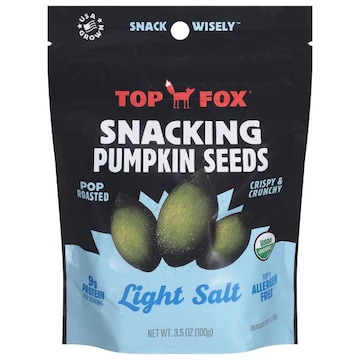 Top Fox Pumpkin Seeds, Snacking, Light Salt