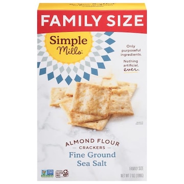 Simple Mills Crackers, Fine Ground Sea Salt, Almond Flour, Family Size