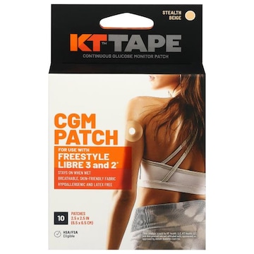KT Tape CGM Patch, Stealth Beige