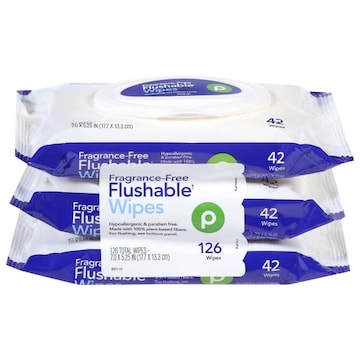 Publix Flushable Fragrance Free Wipes