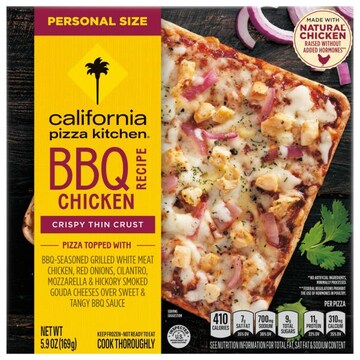 California Pizza Kitchen Personal Size BBQ Chicken Recipe Crispy Thin Crust Pizza