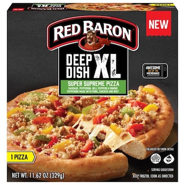 Red Baron Pizza, Deep Dish, Super Supreme, XL
