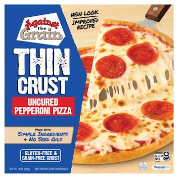 Against the Grain Gourmet Uncured Pepperoni Pizza, Sharing Size, Grain-Free, 11 oz