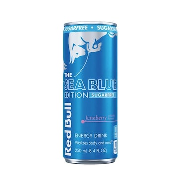 Red Bull Sea Blue Edition Sugar Free Energy Drink, Juneberry, 8.4 fl. oz. can, with 80mg Caffeine, Taurine & B Vitamins