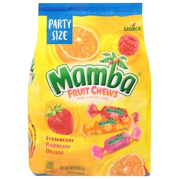 Mamba Strawberry/Raspberry/Orange Fruit Chews Party Size
