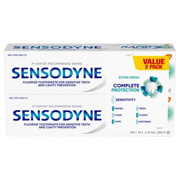 Sensodyne Complete Protection Fluoride Extra Fresh Toothpaste Value 2 Pack