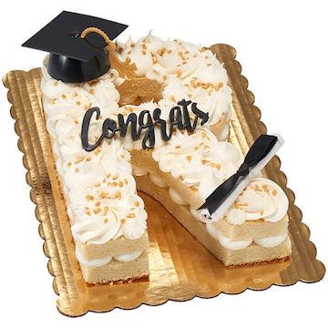 Grad Letter Cutout Cake