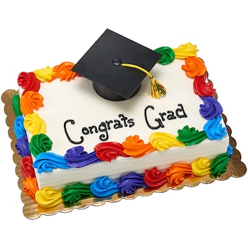 Rainbow Grad Cake