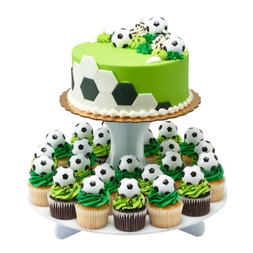 Soccer Game Day Sports Cake Cupcake Combo