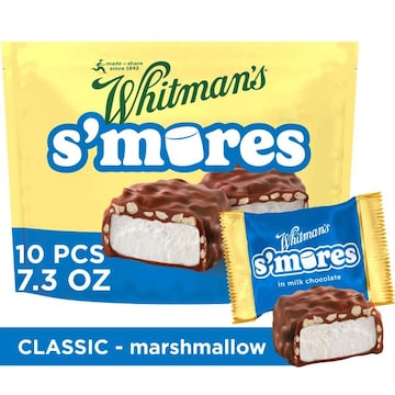 Whitman's WHITMAN'S S'Mores Milk Chocolate Candy Classic Marshmallow Bag, 7.3 oz.