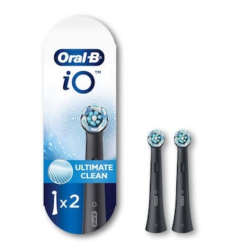 Oral-B IO Series Ultimate Clean Replacement Brush Heads, Black, 2 count