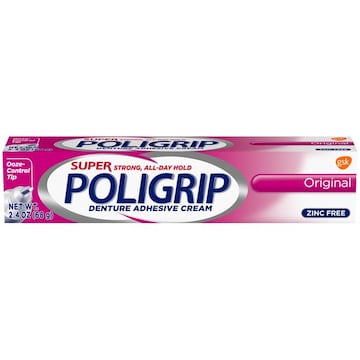 SUPER POLIGRIP Zinc Free Original Denture Adhesive Cream