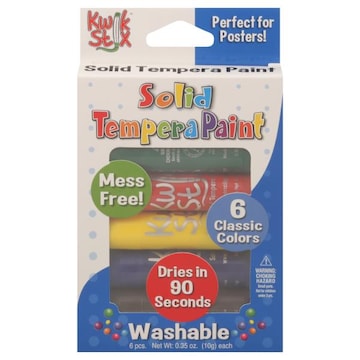 Kwik Stix Paint, Solid Tempera, Washable, Classic Colors