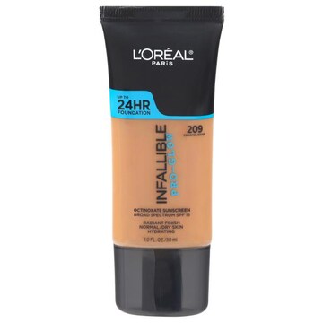 L'Oreal Paris Infallible Pro-Glow 209 Caramel Beige Broad Spectrum SPF 15 Foundation