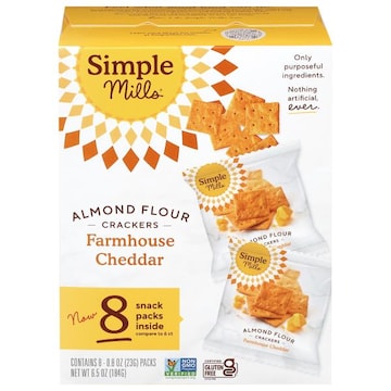 Simple Mills Crackers, Farmhouse Cheddar, Almond Flour