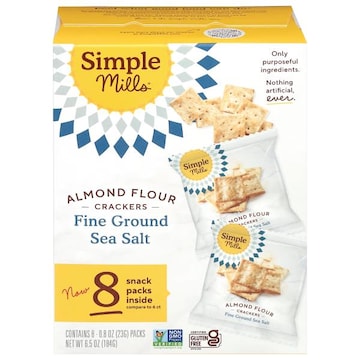 Simple Mills Crackers, Fine Ground Sea Salt, Almond Flour