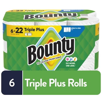 Bounty Paper Towels Select-A-Size, 6 Count
