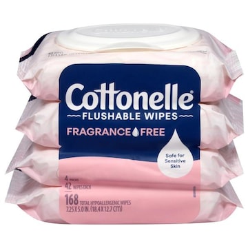 Cottonelle Fragrance Free Flushable Wipes