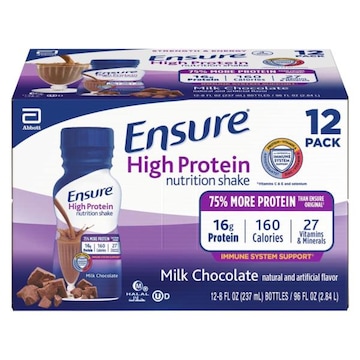 Ensure Nutrition Shake, Milk Chocolate, High Protein, 12 Pack