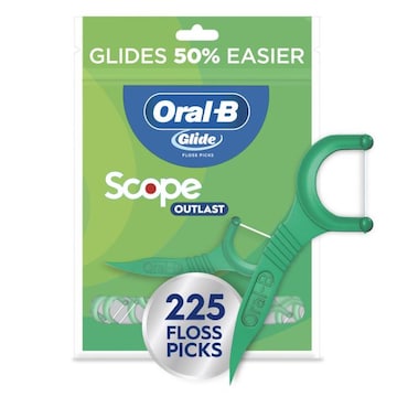 Oral-B Glide With Scope Outlast Dental Floss Picks, 225 Picks