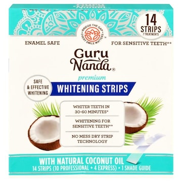 Guru Nanda Premium Whitening Strips with Natural Coconut Oil