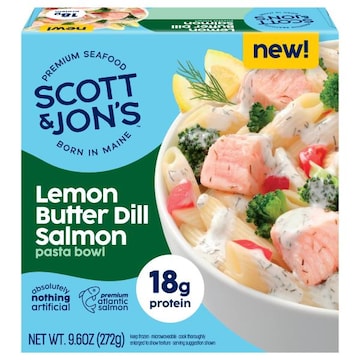 Scott & Jon's Lemon Butter Dill Salmon Pasta Bowl 9.6 oz Frozen Meal