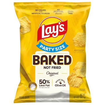 Lay's Baked Not Fried Original Potato Crisps Party Size