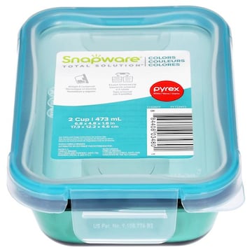 Snapware Total Solution 2 Cup Colors Glass Food Storage Container